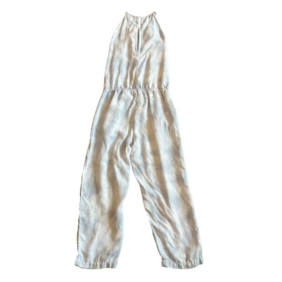 Cloth & Stone Anthropologie Blue Tie Dye Jumpsuit High Neck Sleeveless Small - Picture 5 of 10